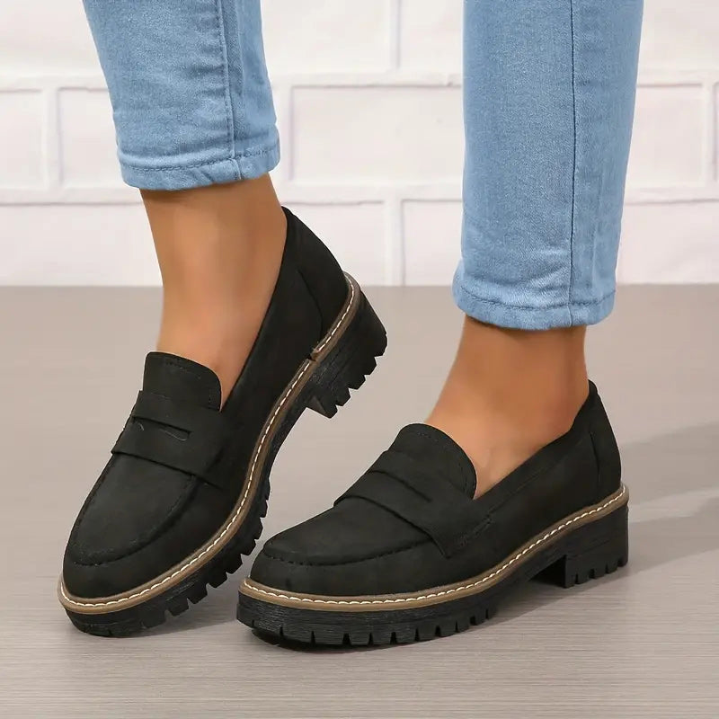 🔥 LAST DAY PROMOTION - 50%OFF 🔥Women's Comfortable Chunky Slip On Platform Loafers