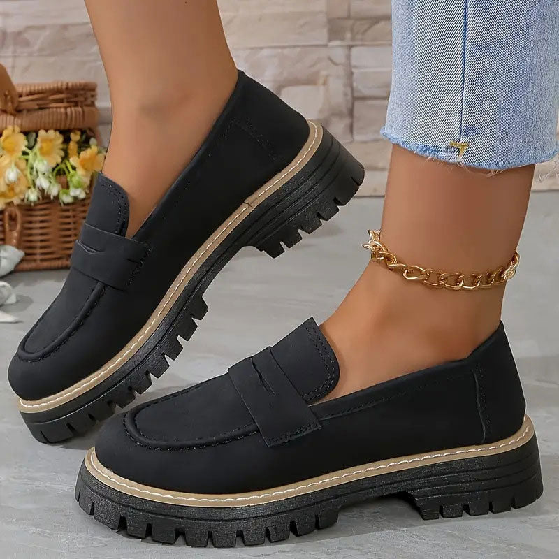 🔥 LAST DAY PROMOTION - 50%OFF 🔥Women's Comfortable Chunky Slip On Platform Loafers