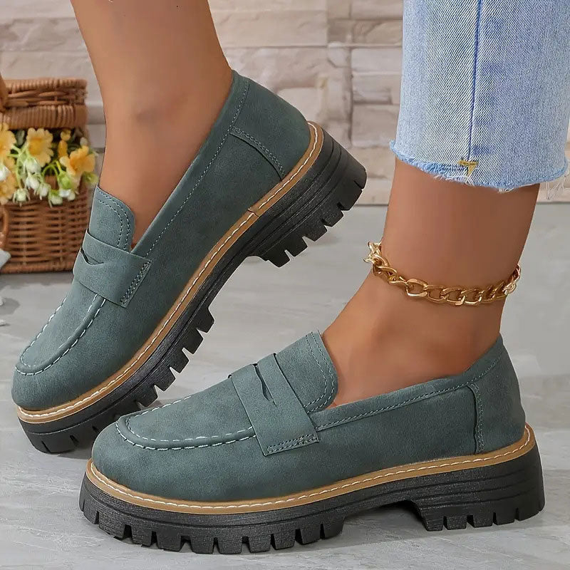 🔥 LAST DAY PROMOTION - 50%OFF 🔥Women's Comfortable Chunky Slip On Platform Loafers
