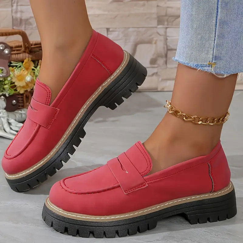 🔥 LAST DAY PROMOTION - 50%OFF 🔥Women's Comfortable Chunky Slip On Platform Loafers