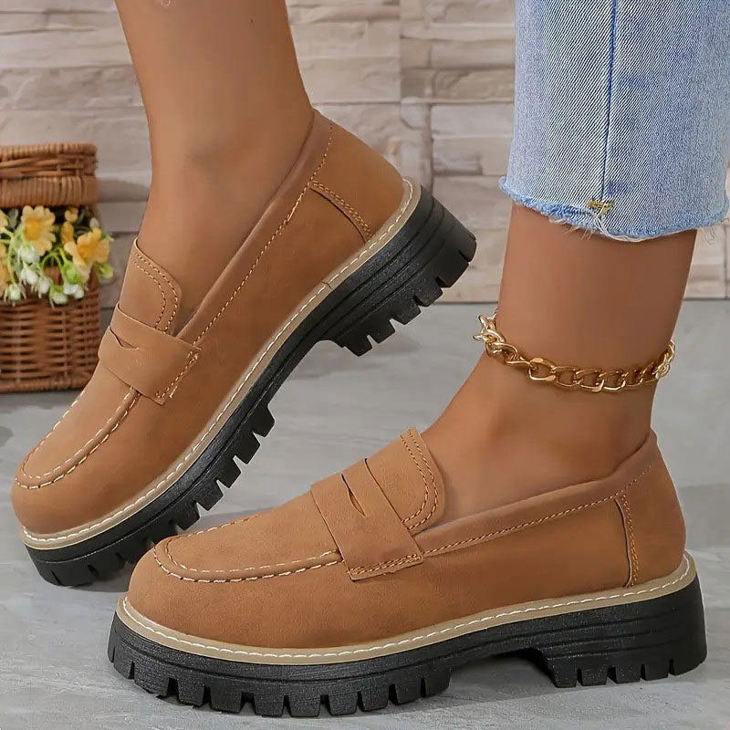 🔥 LAST DAY PROMOTION - 50%OFF 🔥Women's Comfortable Chunky Slip On Platform Loafers