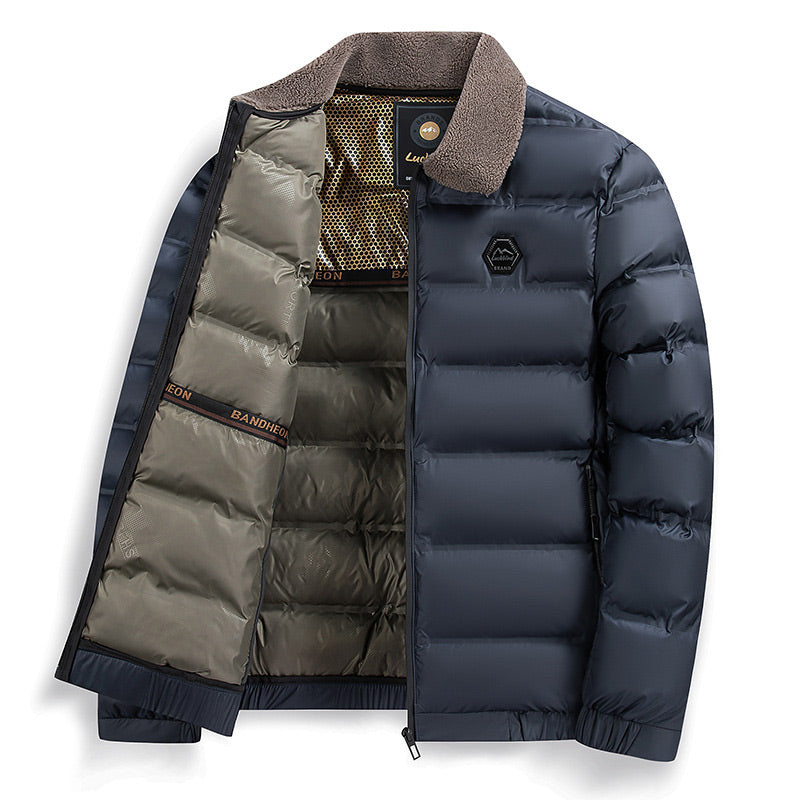 💥Limited-time offer, while stocks last❄️Men's Lapel Cotton Padded Jacket -👍Warm and Waterproof!