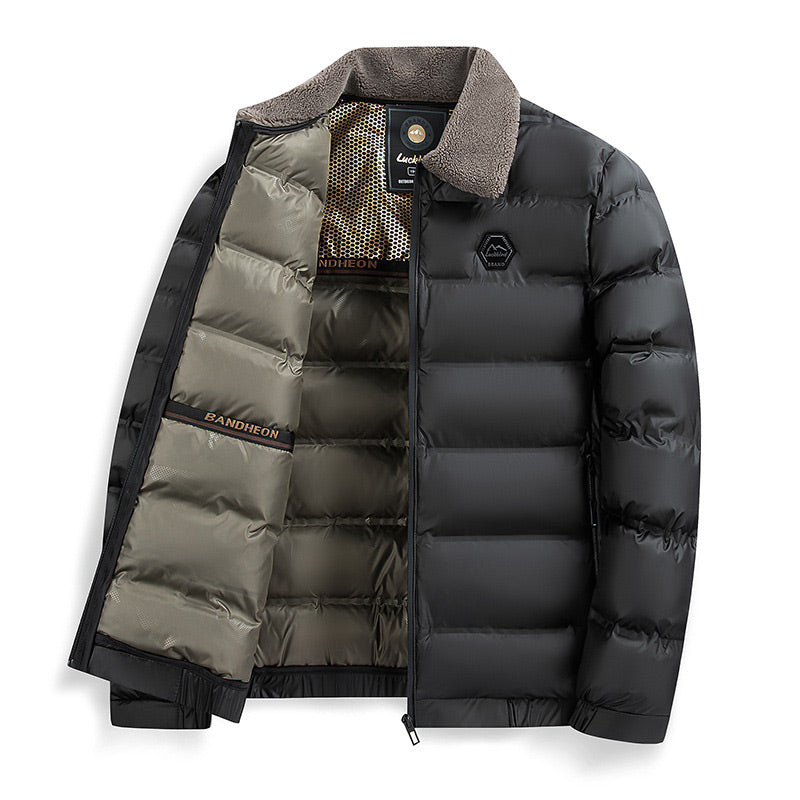 💥Limited-time offer, while stocks last❄️Men's Lapel Cotton Padded Jacket -👍Warm and Waterproof!
