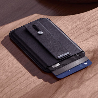 PU Leather Magnetic Card Holder for iPhone & Phone Case