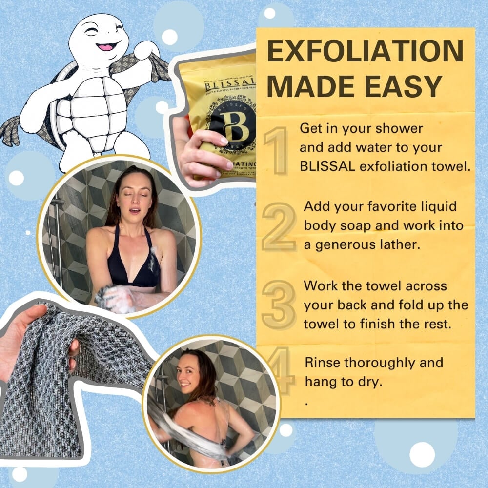 🔥Autumn Value 3-Pack（3 PCS）🧼Exfoliating Antibacterial Shower Towel🚿