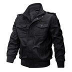 🧥 50% OFF NOW! 🔥 Men's Military Stand Collar Zipper Jacket - Durable & Weather-Resistant, Tactical Style with Multiple Pockets for Outdoor/Urban Wear 🏔️📦