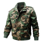 🧥 50% OFF NOW! 🔥 Men's Military Stand Collar Zipper Jacket - Durable & Weather-Resistant, Tactical Style with Multiple Pockets for Outdoor/Urban Wear 🏔️📦