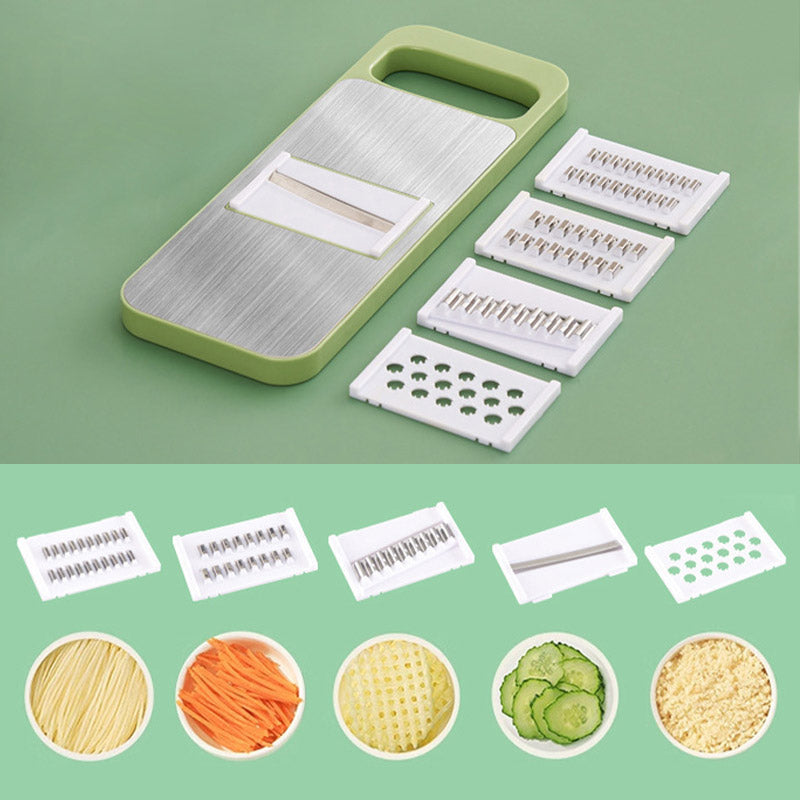 🔪 BUY 2 GET 1 FREE! ✨ 7-in-1 Stainless Steel Kitchen Chopper - Dices, Slices, Grates with Hand Guard for Safe & Fast Food Prep 🥒📦