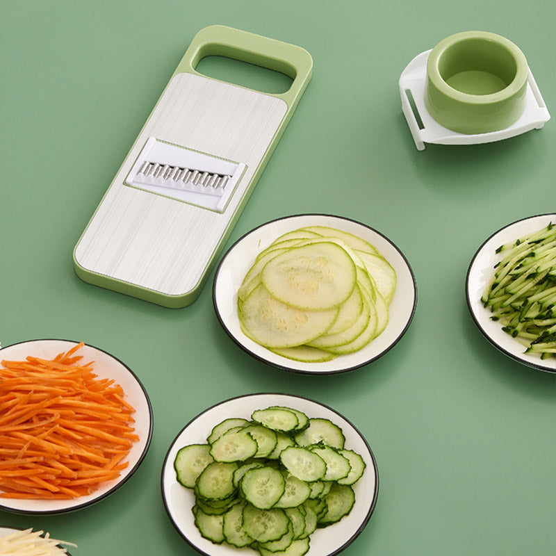 🔪 BUY 2 GET 1 FREE! ✨ 7-in-1 Stainless Steel Kitchen Chopper - Dices, Slices, Grates with Hand Guard for Safe & Fast Food Prep 🥒📦