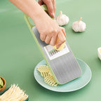 🔪 BUY 2 GET 1 FREE! ✨ 7-in-1 Stainless Steel Kitchen Chopper - Dices, Slices, Grates with Hand Guard for Safe & Fast Food Prep 🥒📦