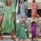 🎊50% off for a limited time🎊2025 Popular Women's Elegant Puff Sleeve Floral Boho Maxi Dress