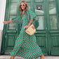 🎊50% off for a limited time🎊2025 Popular Women's Elegant Puff Sleeve Floral Boho Maxi Dress