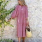 🎊50% off for a limited time🎊2025 Popular Women's Elegant Puff Sleeve Floral Boho Maxi Dress