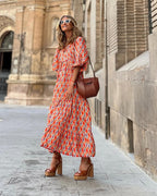🎊50% off for a limited time🎊2025 Popular Women's Elegant Puff Sleeve Floral Boho Maxi Dress