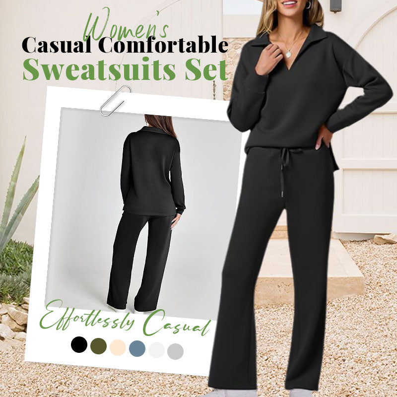 💥FREE SHOPPING💥👚 50% OFF NOW! 💖 Women's Casual Sweatsuits Set - Soft & Breathable Fabric, Perfect for Lounge or Sport, Relaxed Fit 🌸📦