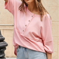 🔥Hot sale 50%off🔥🌿Casual Button Down Waffle Knit Top