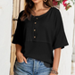 🔥Hot sale 50%off🔥🌿Casual Button Down Waffle Knit Top