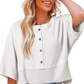 🔥Hot sale 50%off🔥🌿Casual Button Down Waffle Knit Top
