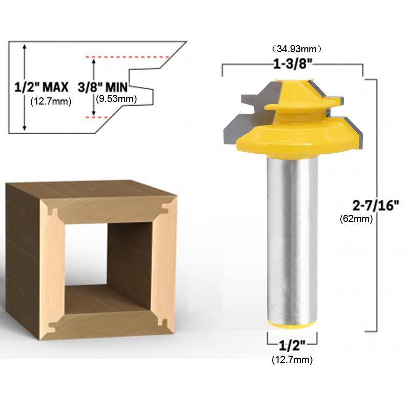 🎁HOT SALES ⏳Heavy-Duty 45 Degree Lock Miter Bit – For Flawless Woodworking Joints