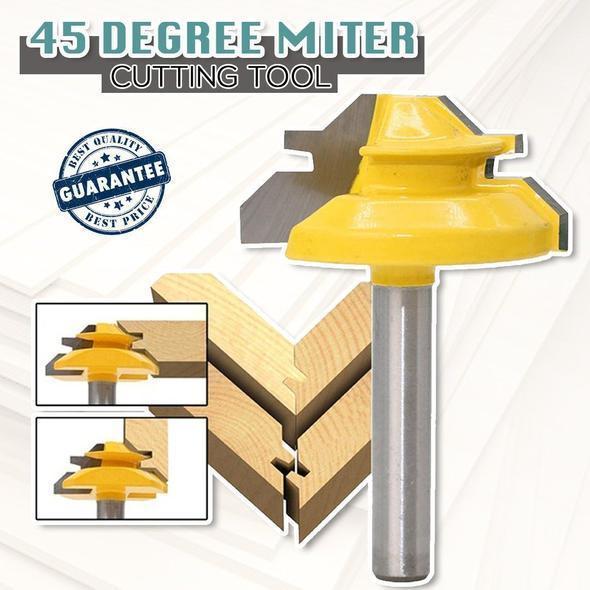 🎁HOT SALES ⏳Heavy-Duty 45 Degree Lock Miter Bit – For Flawless Woodworking Joints