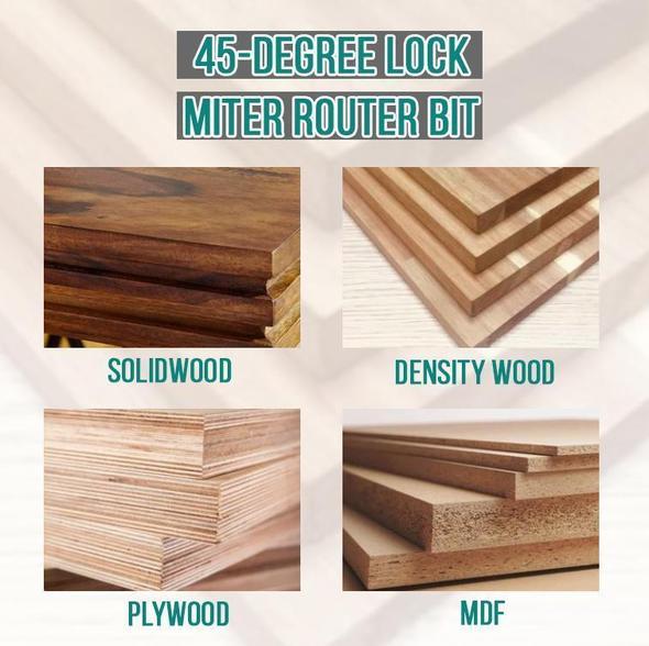 🎁HOT SALES ⏳Heavy-Duty 45 Degree Lock Miter Bit – For Flawless Woodworking Joints