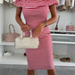 Women's Elegant Off Shoulder Ruffles Slimming Dress