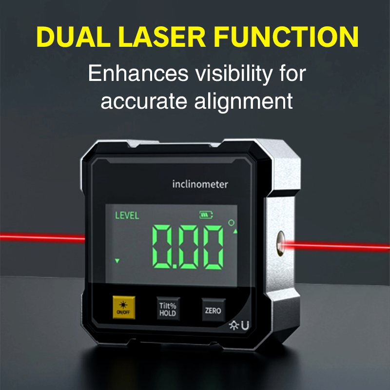 🔥 LAST DAY PROMOTION - 50%OFF 🔥4-Side Magnetic Digital Angle Gauge with Laser