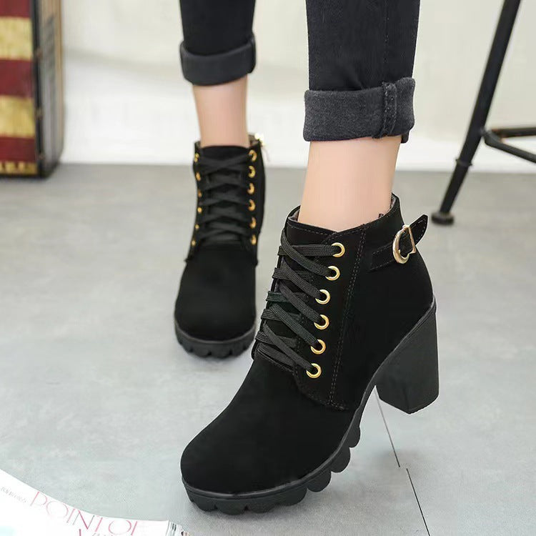 🎃🦉⏳Halloween Sale - 50% off🕯️🕯️  Women's Sole Chunky Heel Boots👠