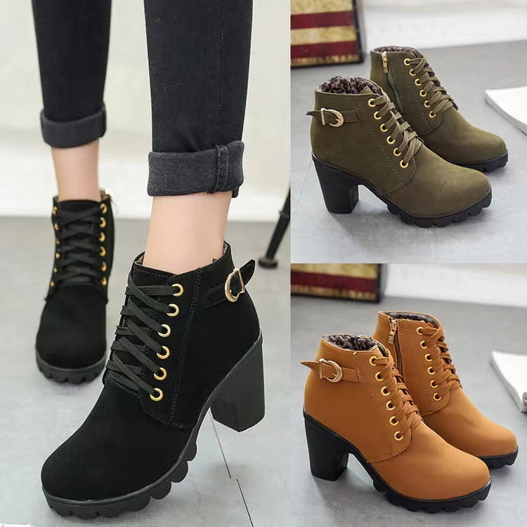 🎃🦉⏳Halloween Sale - 50% off🕯️🕯️  Women's Sole Chunky Heel Boots👠