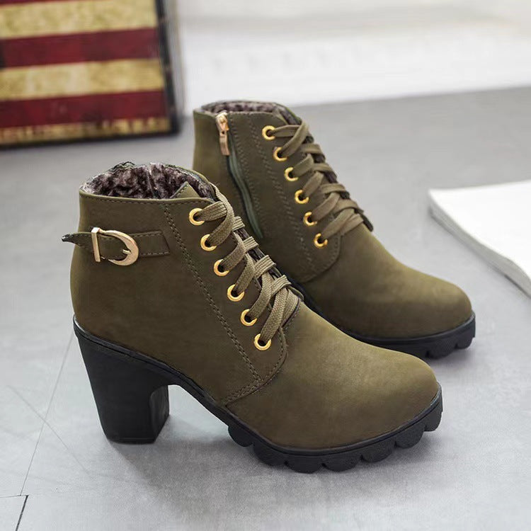 🎃🦉⏳Halloween Sale - 50% off🕯️🕯️  Women's Sole Chunky Heel Boots👠
