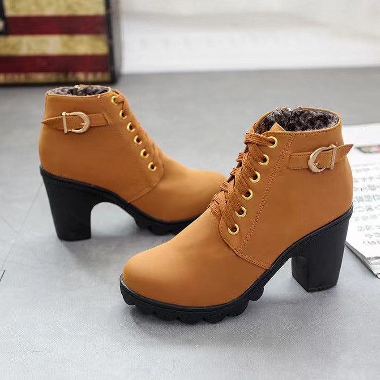 🎃🦉⏳Halloween Sale - 50% off🕯️🕯️  Women's Sole Chunky Heel Boots👠