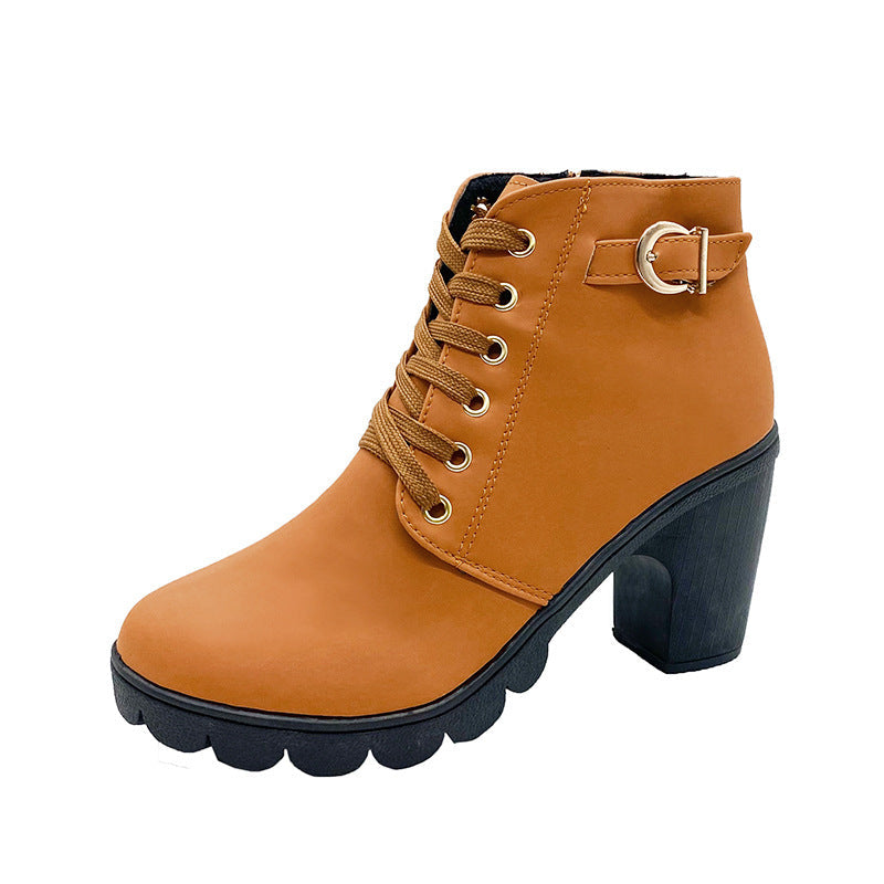 🎃🦉⏳Halloween Sale - 50% off🕯️🕯️  Women's Sole Chunky Heel Boots👠