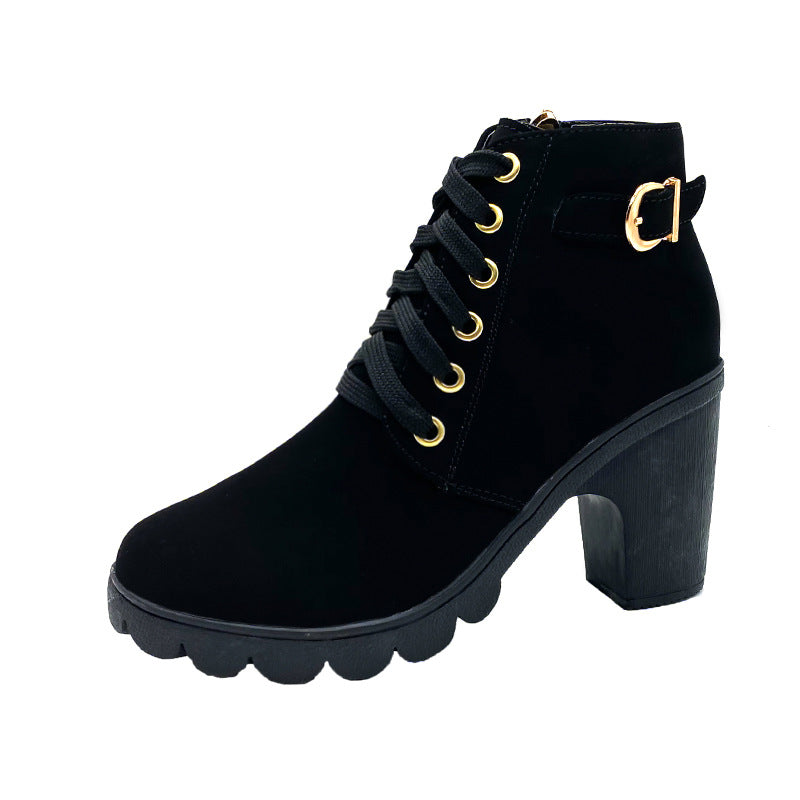 🎃🦉⏳Halloween Sale - 50% off🕯️🕯️  Women's Sole Chunky Heel Boots👠