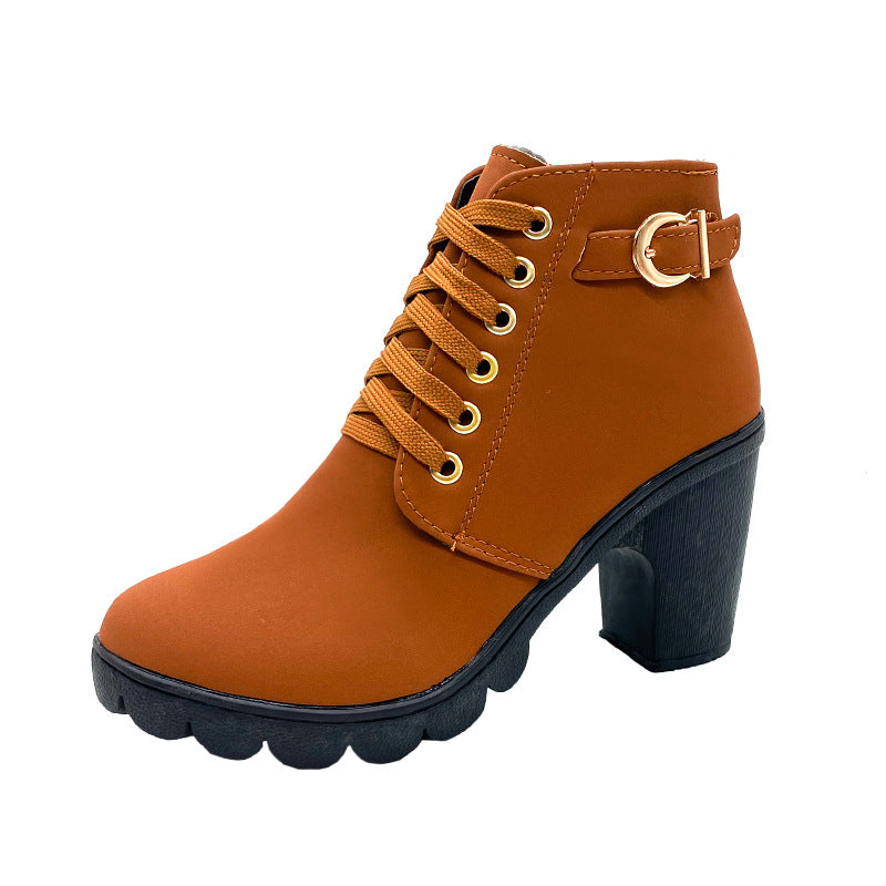 🎃🦉⏳Halloween Sale - 50% off🕯️🕯️  Women's Sole Chunky Heel Boots👠