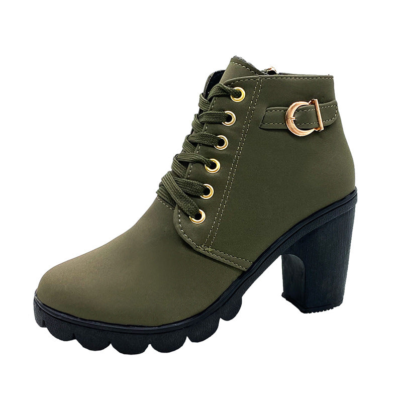 🎃🦉⏳Halloween Sale - 50% off🕯️🕯️  Women's Sole Chunky Heel Boots👠
