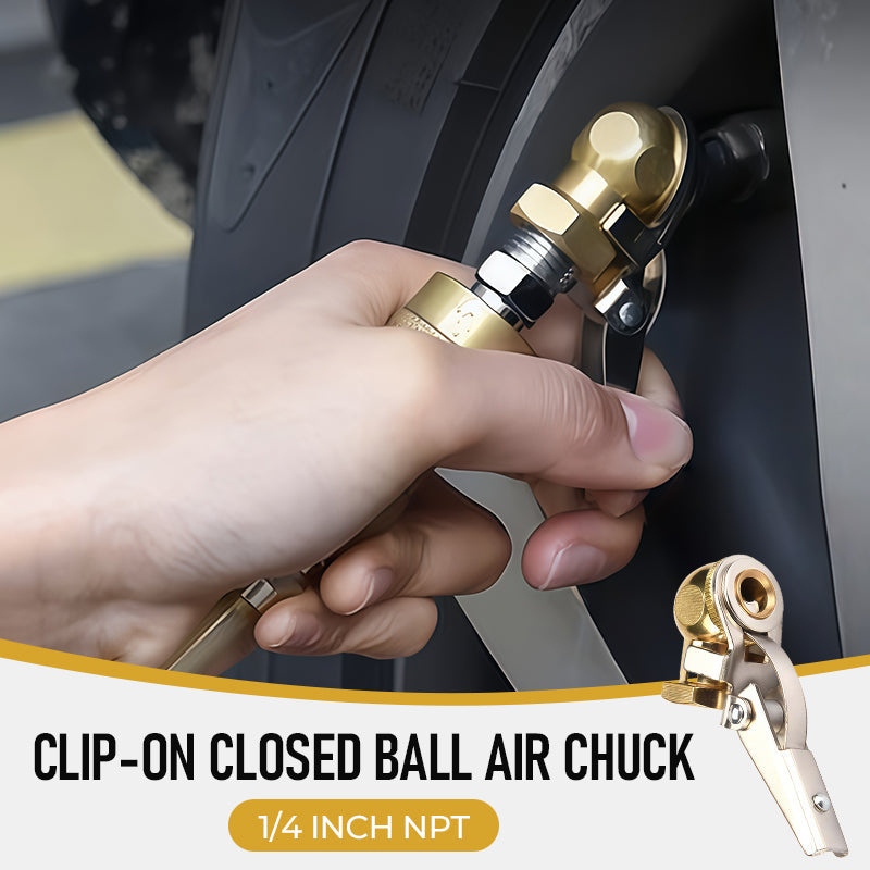 🔥BUY 1 GET 1 FREE🔥 1/4 Inch NPT Clip-On Closed Ball Air Chuck