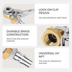 🔥BUY 1 GET 1 FREE🔥 1/4 Inch NPT Clip-On Closed Ball Air Chuck