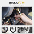 🔥BUY 1 GET 1 FREE🔥 1/4 Inch NPT Clip-On Closed Ball Air Chuck