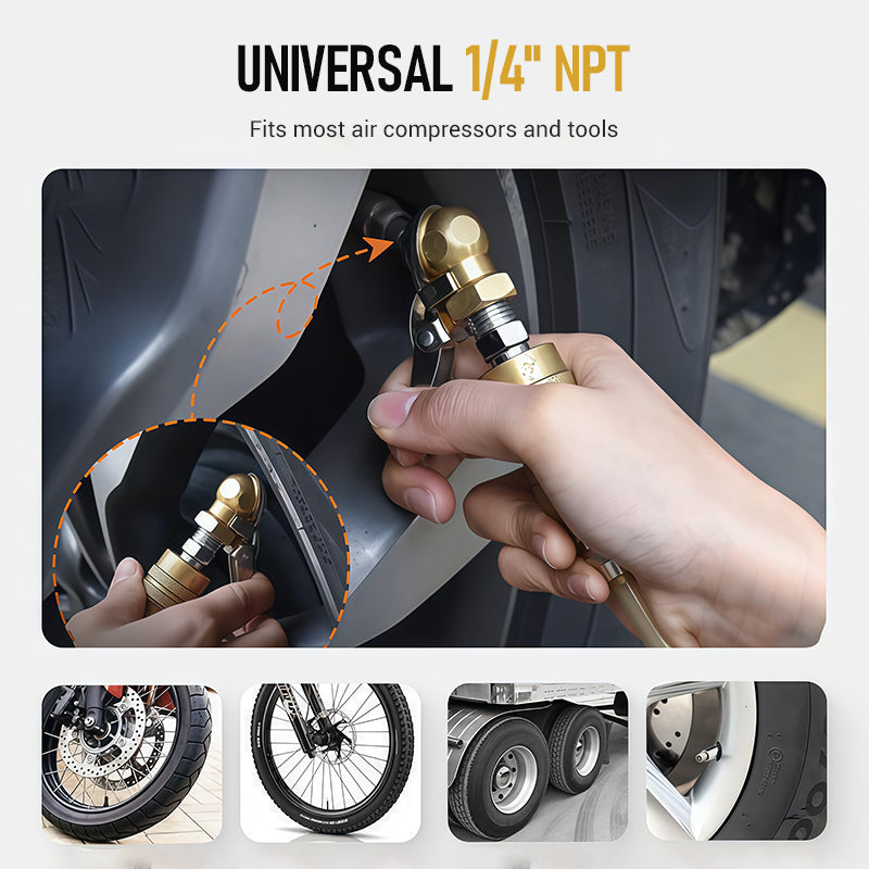 🔥BUY 1 GET 1 FREE🔥 1/4 Inch NPT Clip-On Closed Ball Air Chuck