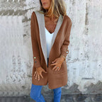 🔥 LAST DAY PROMOTION - 50%OFF 🔥Women's Color Block Open Front Hooded Coat