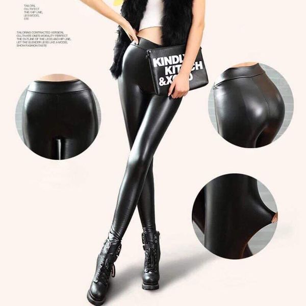 🔥Limited stock: 50% OFF👖Large size (UK: 14-16) faux leather leggings (wool lining)