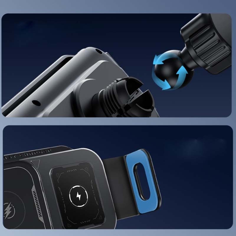 📱Last Day Special Sale 50% OFF⚡2-in-1 Foldable Car Phone Holder & Wireless Charger--Compatible with mobile phones of any size🎉🦀