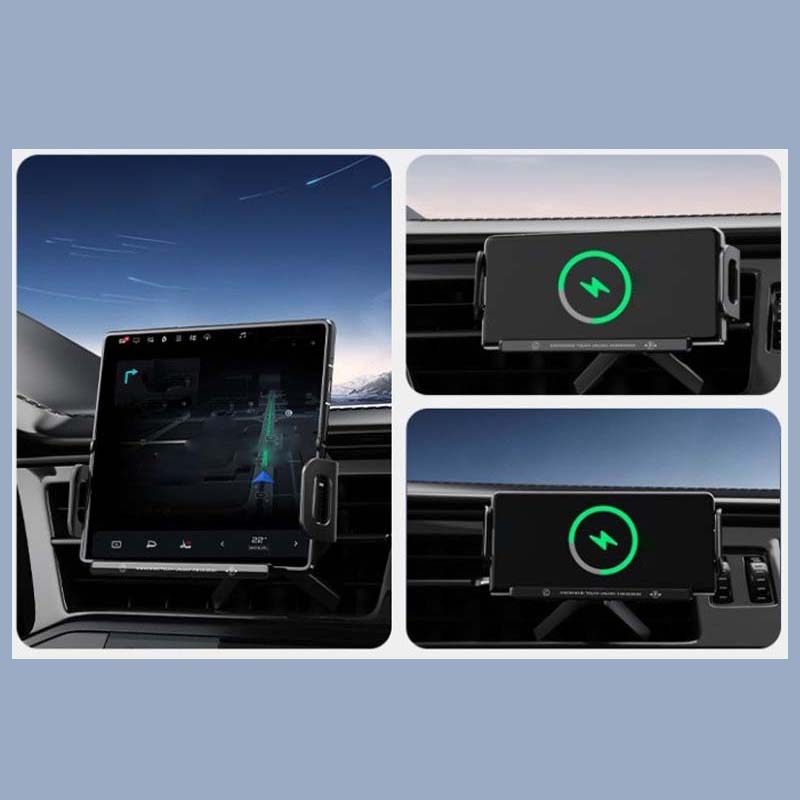 📱Last Day Special Sale 50% OFF⚡2-in-1 Foldable Car Phone Holder & Wireless Charger--Compatible with mobile phones of any size🎉🦀