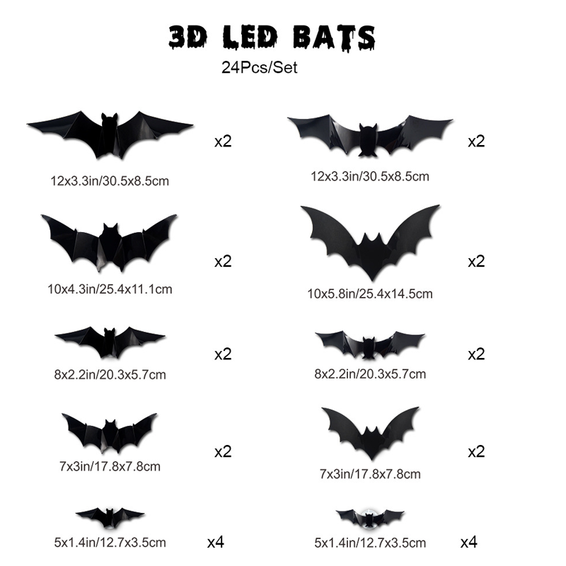 🎃👻LAST DAY PROMOTION - 50%OFF💜🦇Halloween 3D Lighted Bats