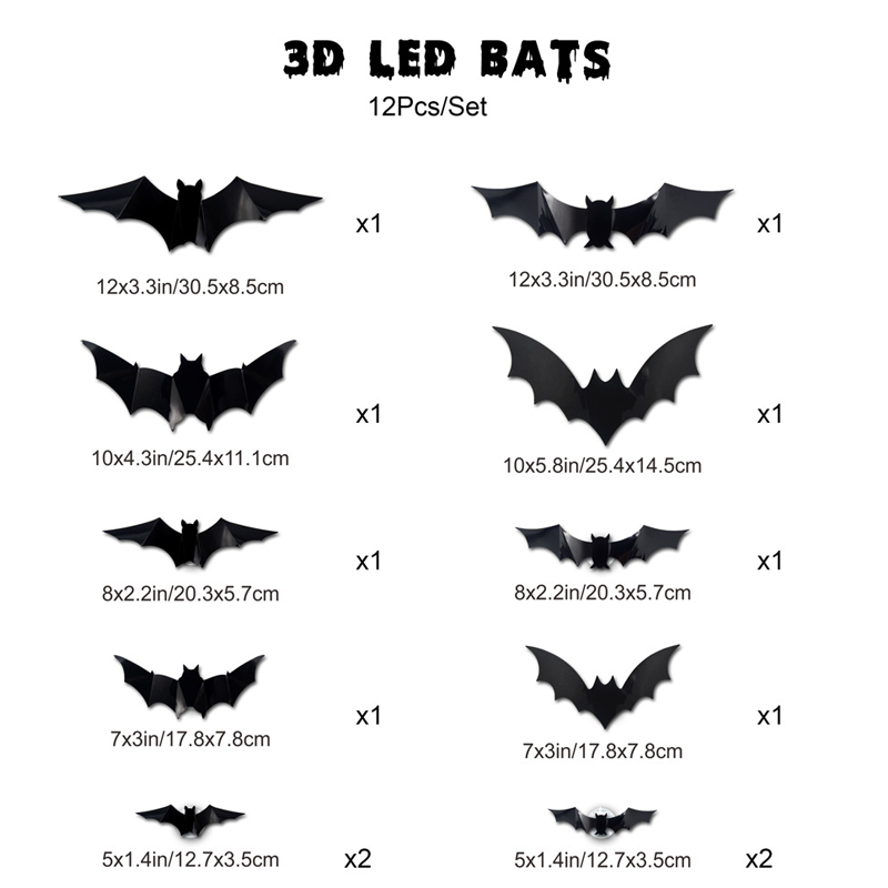 🎃👻LAST DAY PROMOTION - 50%OFF💜🦇Halloween 3D Lighted Bats