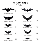 🎃👻LAST DAY PROMOTION - 50%OFF💜🦇Halloween 3D Lighted Bats