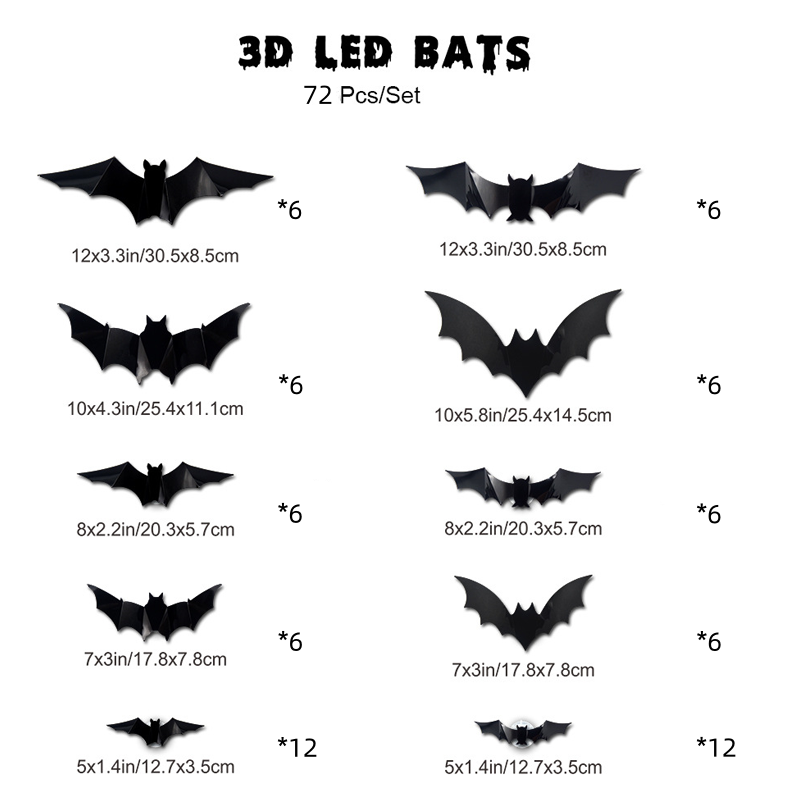 🎃👻LAST DAY PROMOTION - 50%OFF💜🦇Halloween 3D Lighted Bats