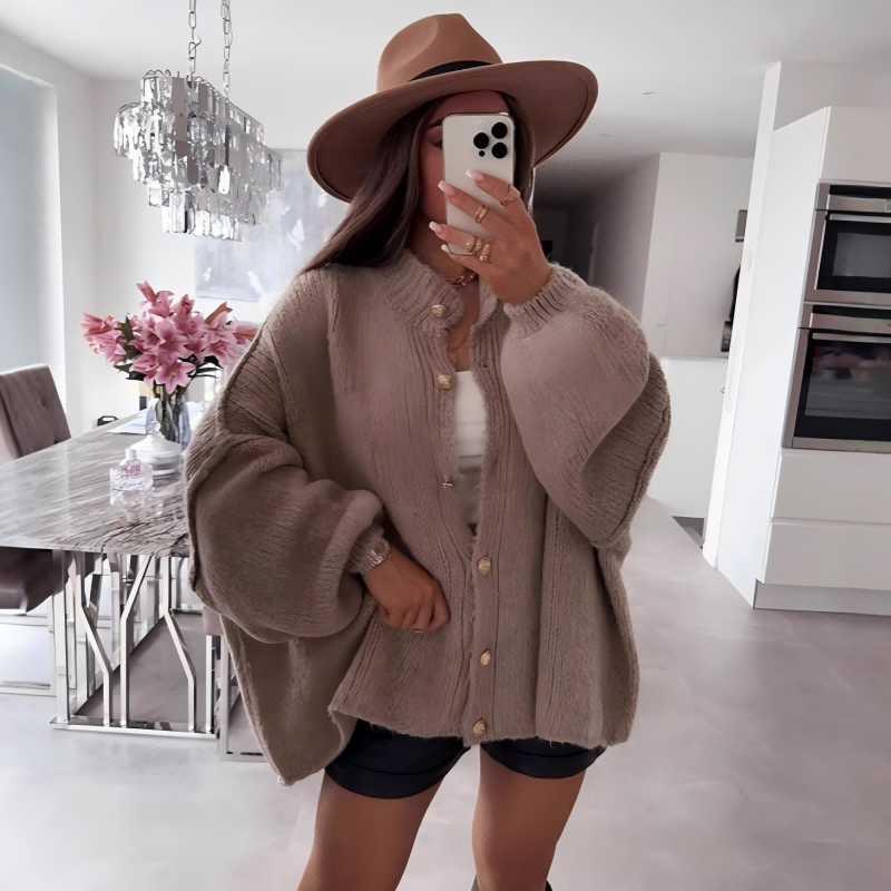 🎃50% off all new autumn clothing🍂🍂 Chic Women's Round-Neck Sweater Coat