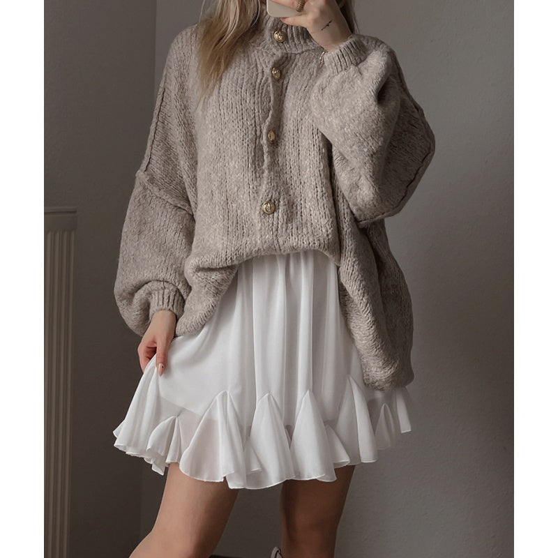 🎃50% off all new autumn clothing🍂🍂 Chic Women's Round-Neck Sweater Coat