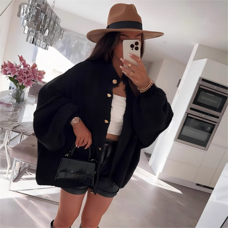 🎃50% off all new autumn clothing🍂🍂 Chic Women's Round-Neck Sweater Coat
